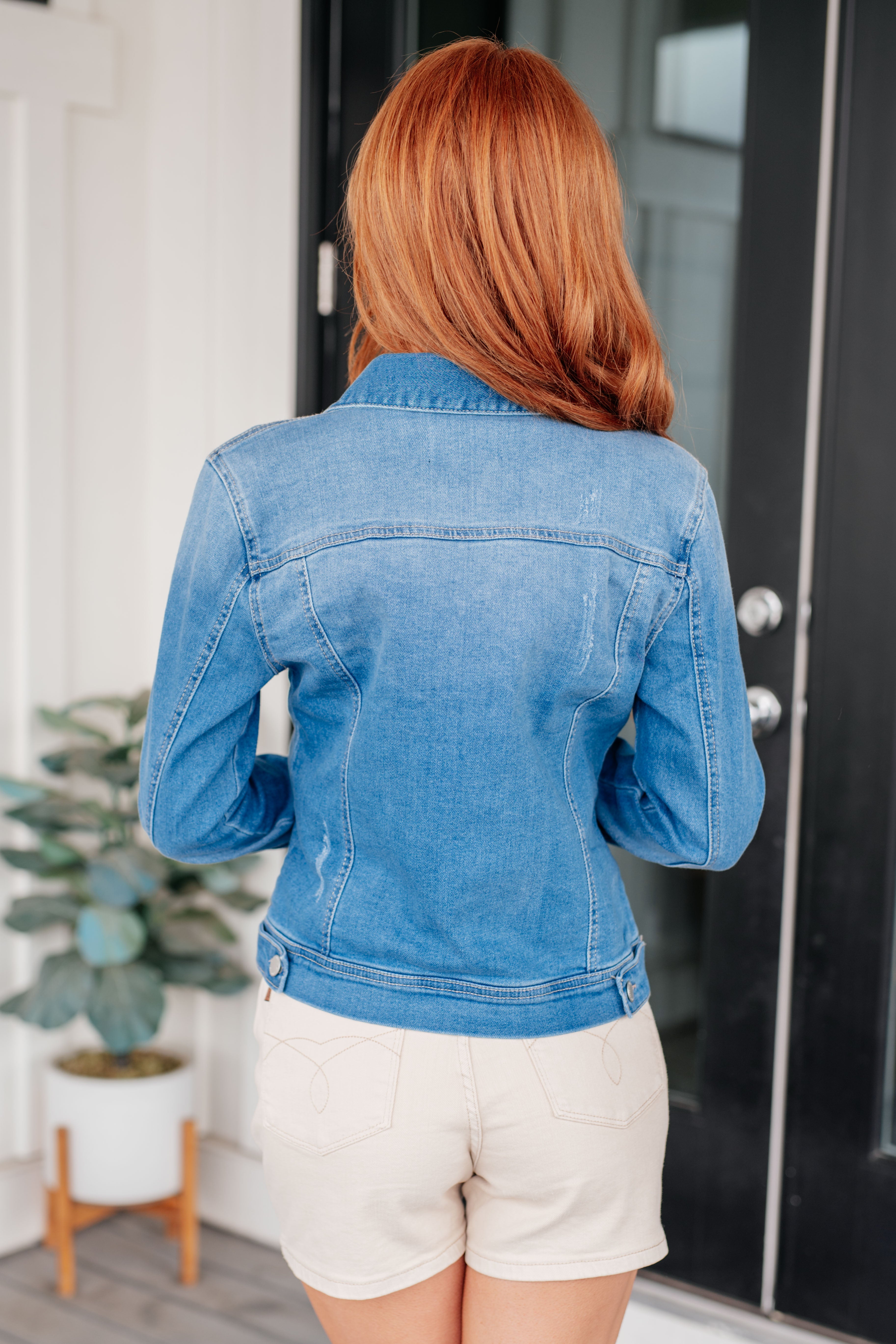 Risen Every Occasion Denim Button Up Jacket Denim