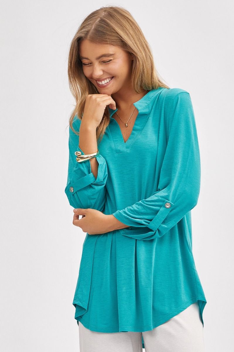 Dear Scarlett Lizzy Top- 7 colors! Emerald Womens
