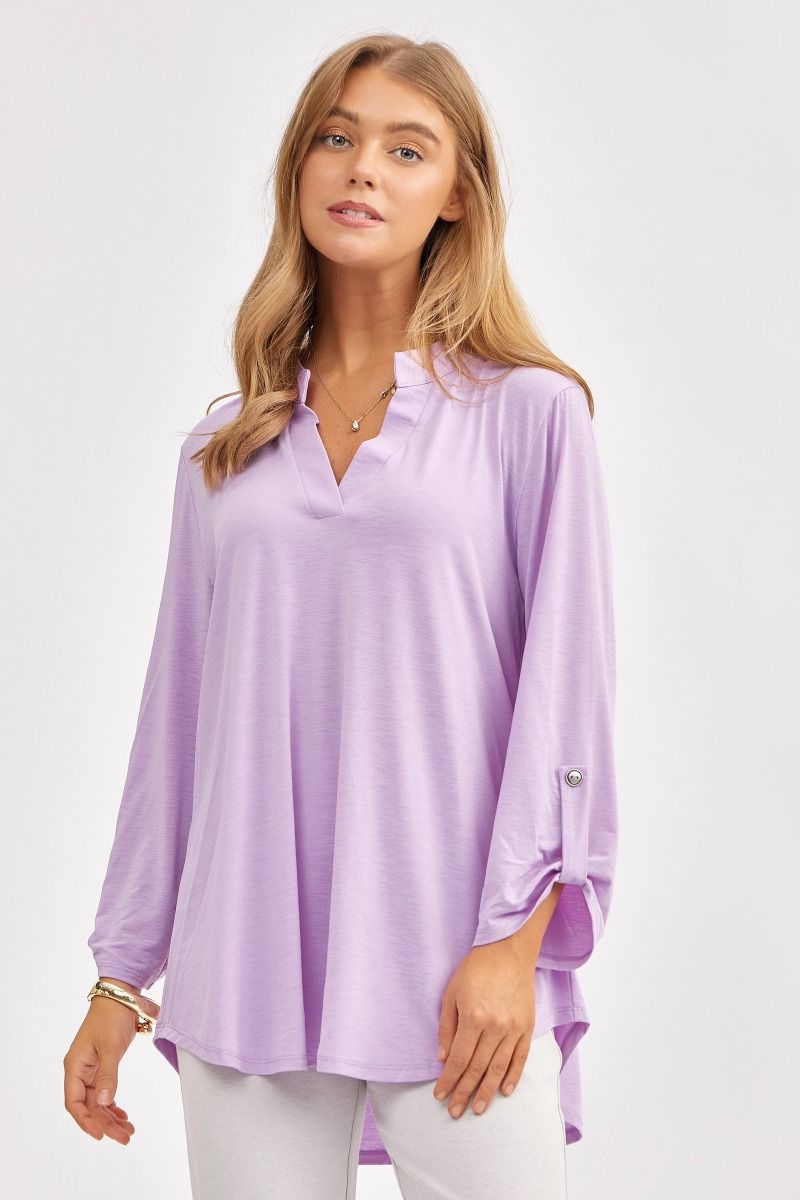 Dear Scarlett Lizzy Top- 7 colors! Lilac Womens