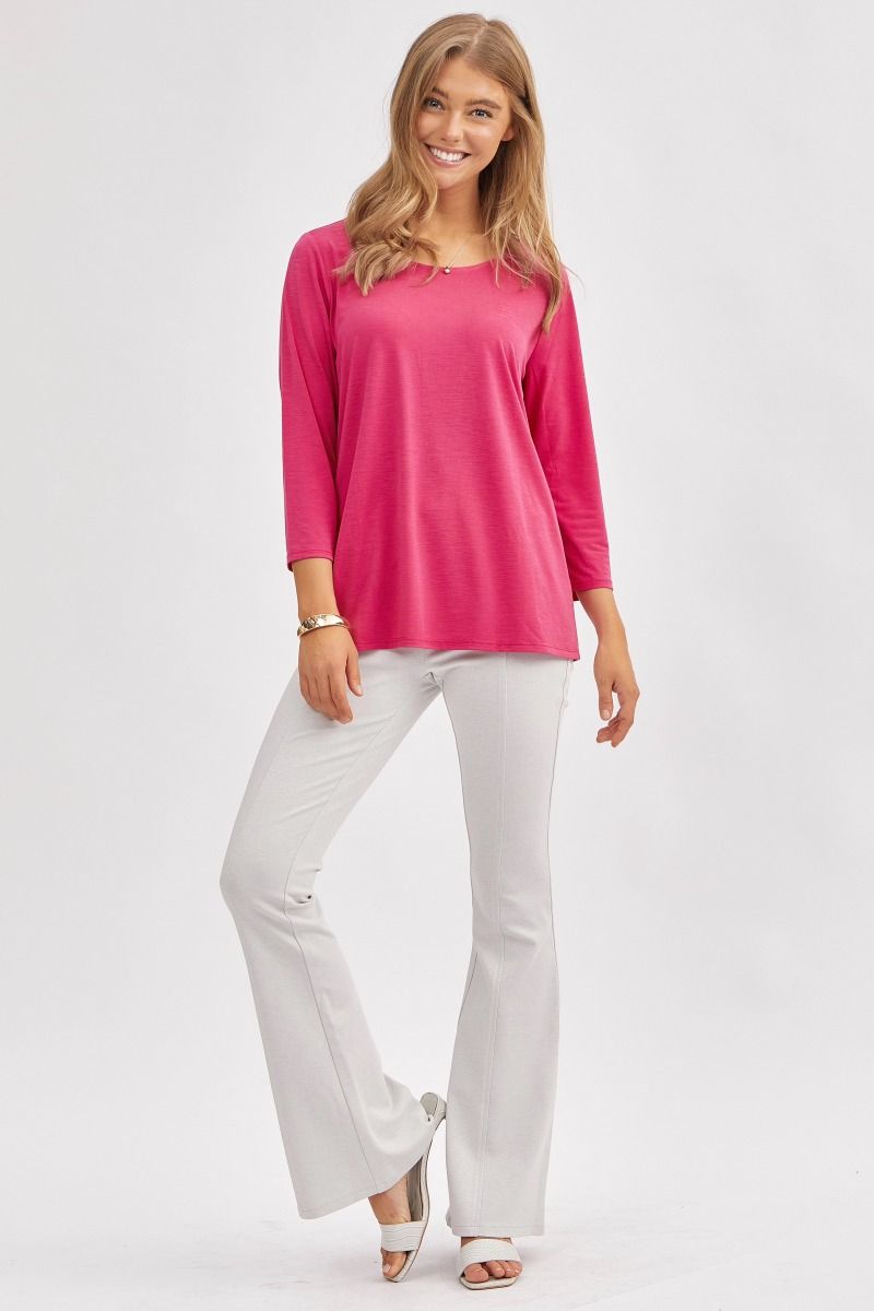 Dear Scarlett Signature Classic Round Neck Top- 6 colors Womens