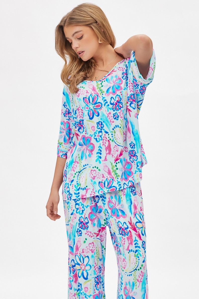 Dear Scarlett Cabana Set in Aqua Womens