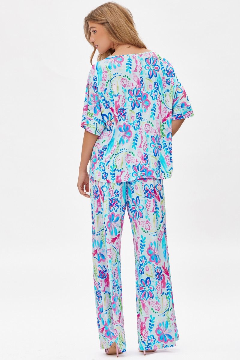 Dear Scarlett Cabana Set in Aqua Womens