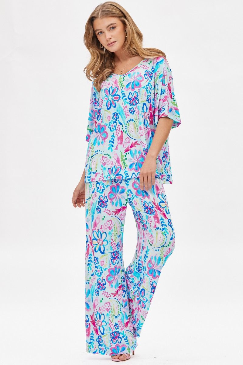 Dear Scarlett Cabana Set in Aqua Womens