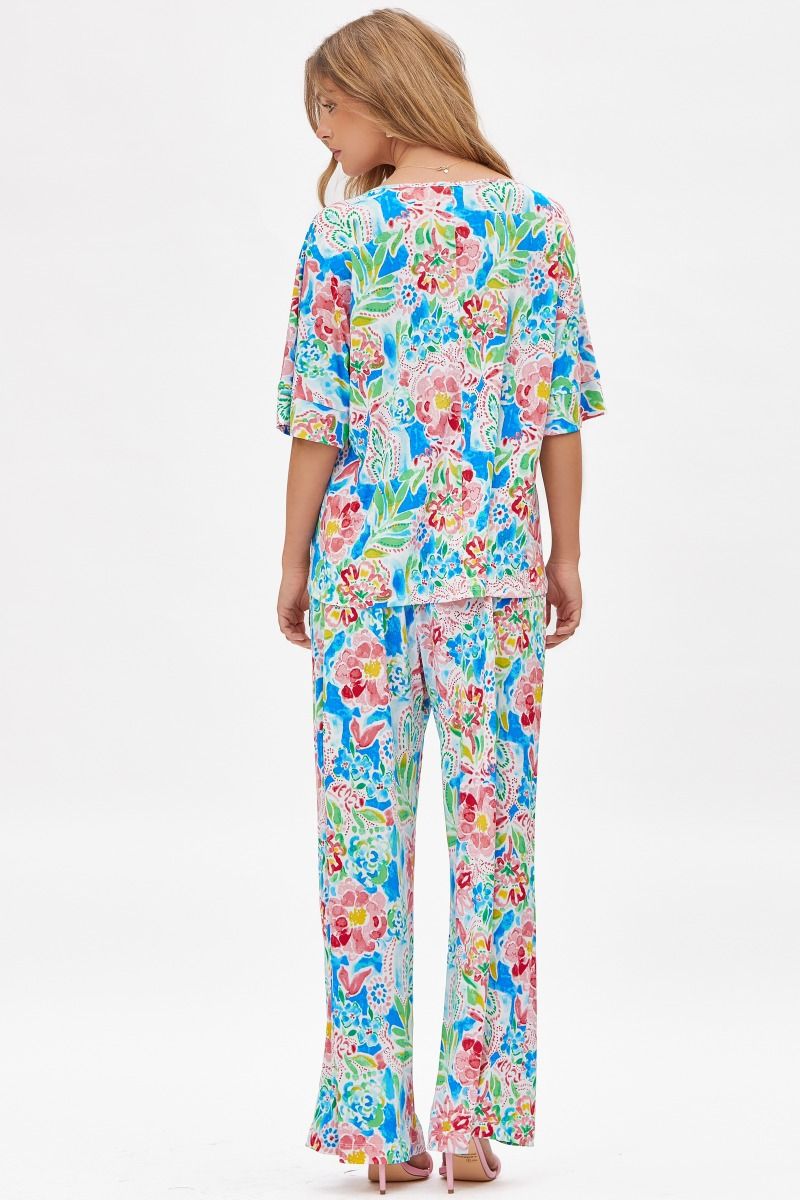 Dear Scarlett Cabana Set in Floral Royal Womens