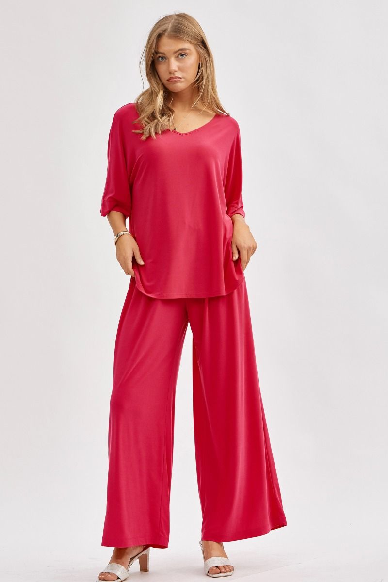 Dear Scarlett Cabana Set Fuchsia Womens