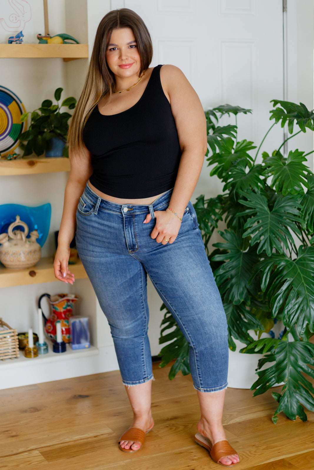 Yelete Carefree Seamless Reversible Tank in Black Womens