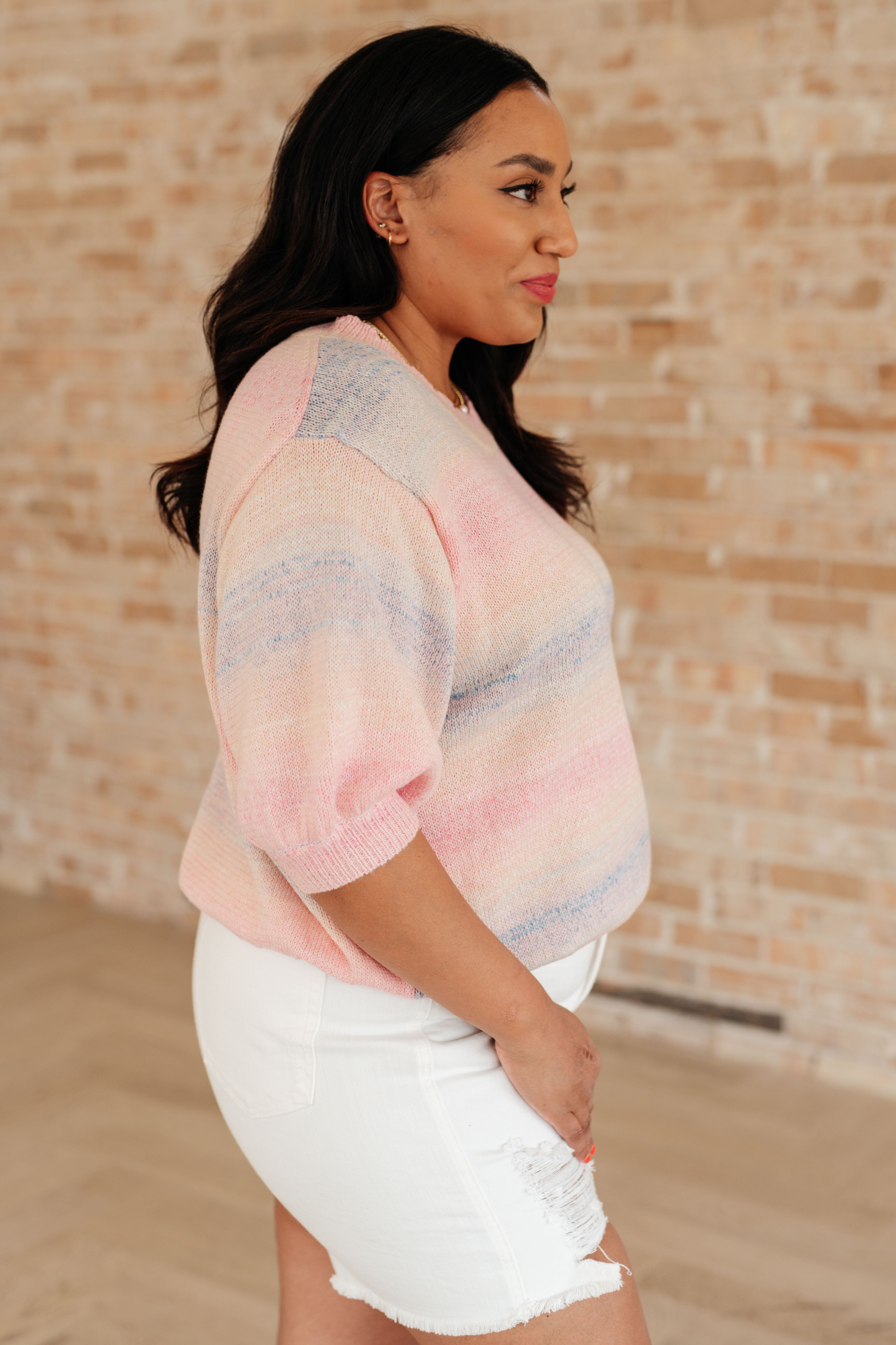 BiBi I'll Never Stop Striped Sweater Shirts & Tops