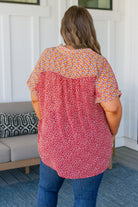 Jodifl No Competition Mixed Print Button Down Shirts & Tops