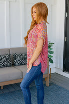 Jodifl No Competition Mixed Print Button Down Shirts & Tops