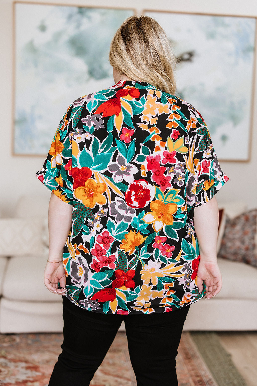 Jodifl Pretty in Paradise Floral Blouse Womens