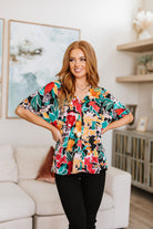 Jodifl Pretty in Paradise Floral Blouse Womens