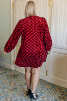 Jodifl Size S Regal Radiance V-Neck Red Velvet Textured Dress Dresses