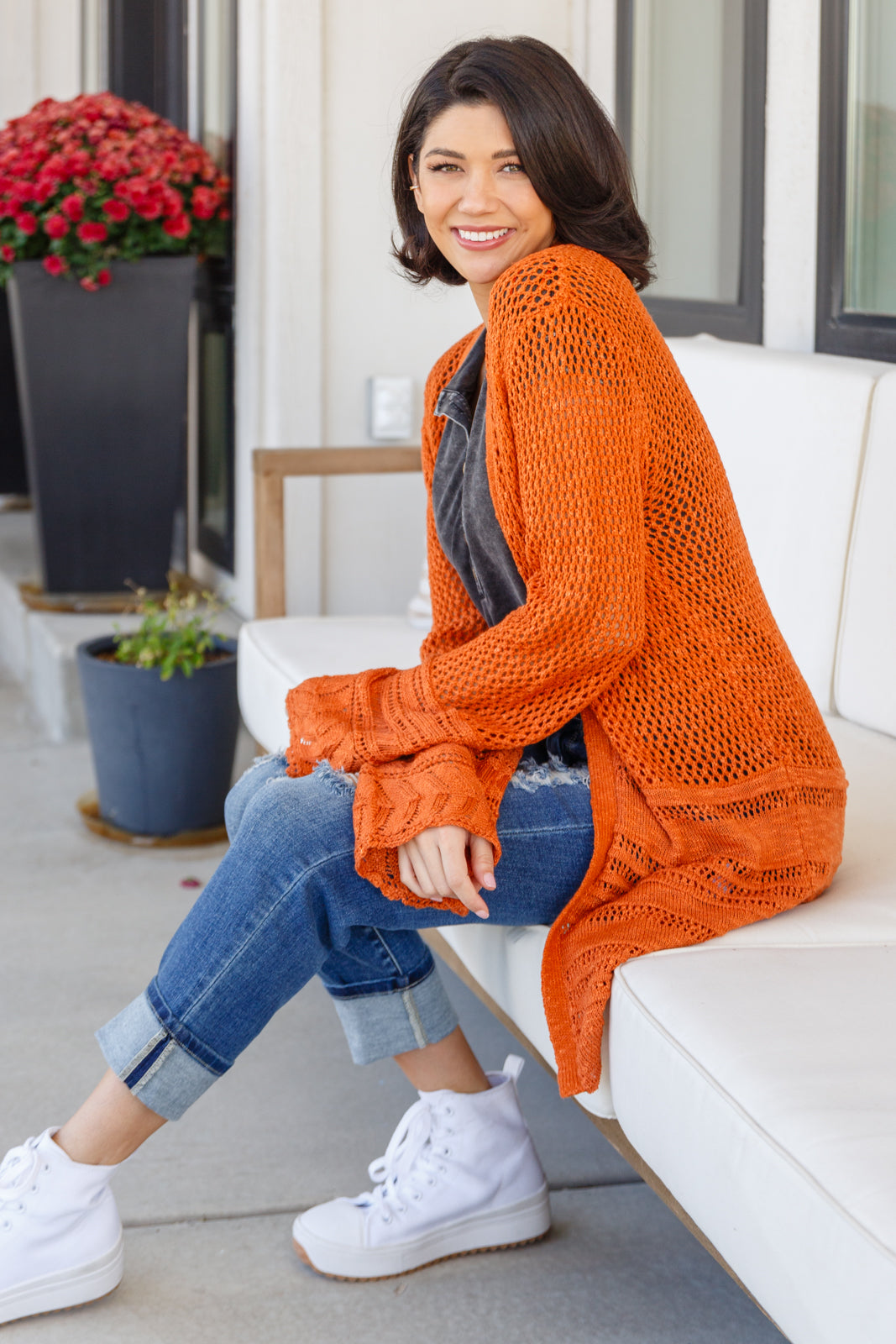 Jodifl She's Alright Mineral Wash Sleeveless Henley Shirts & Tops