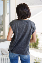 Jodifl She's Alright Mineral Wash Sleeveless Henley Shirts & Tops