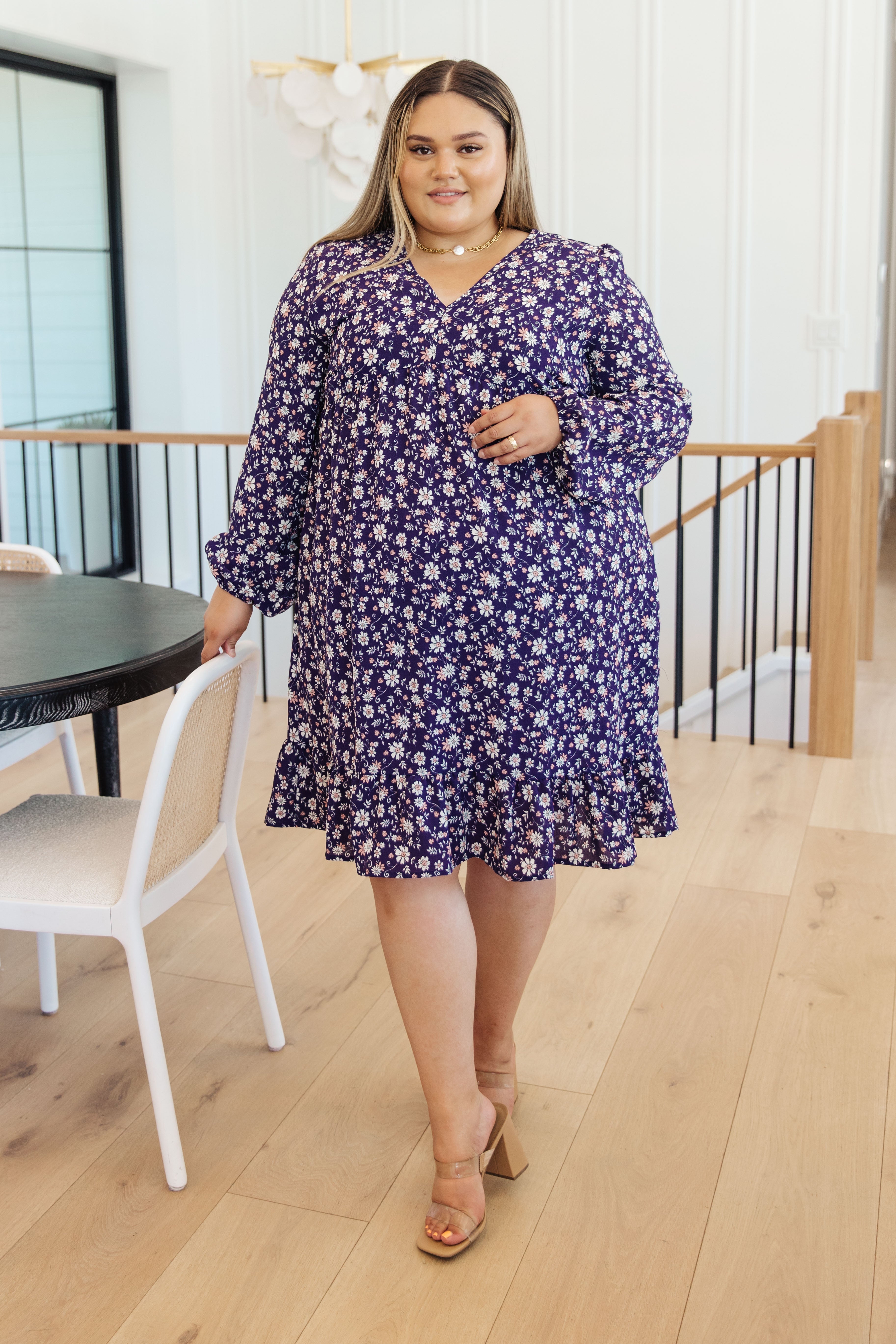 Hemish Since You’ve Been Gone Floral V-Neck Dress Womens