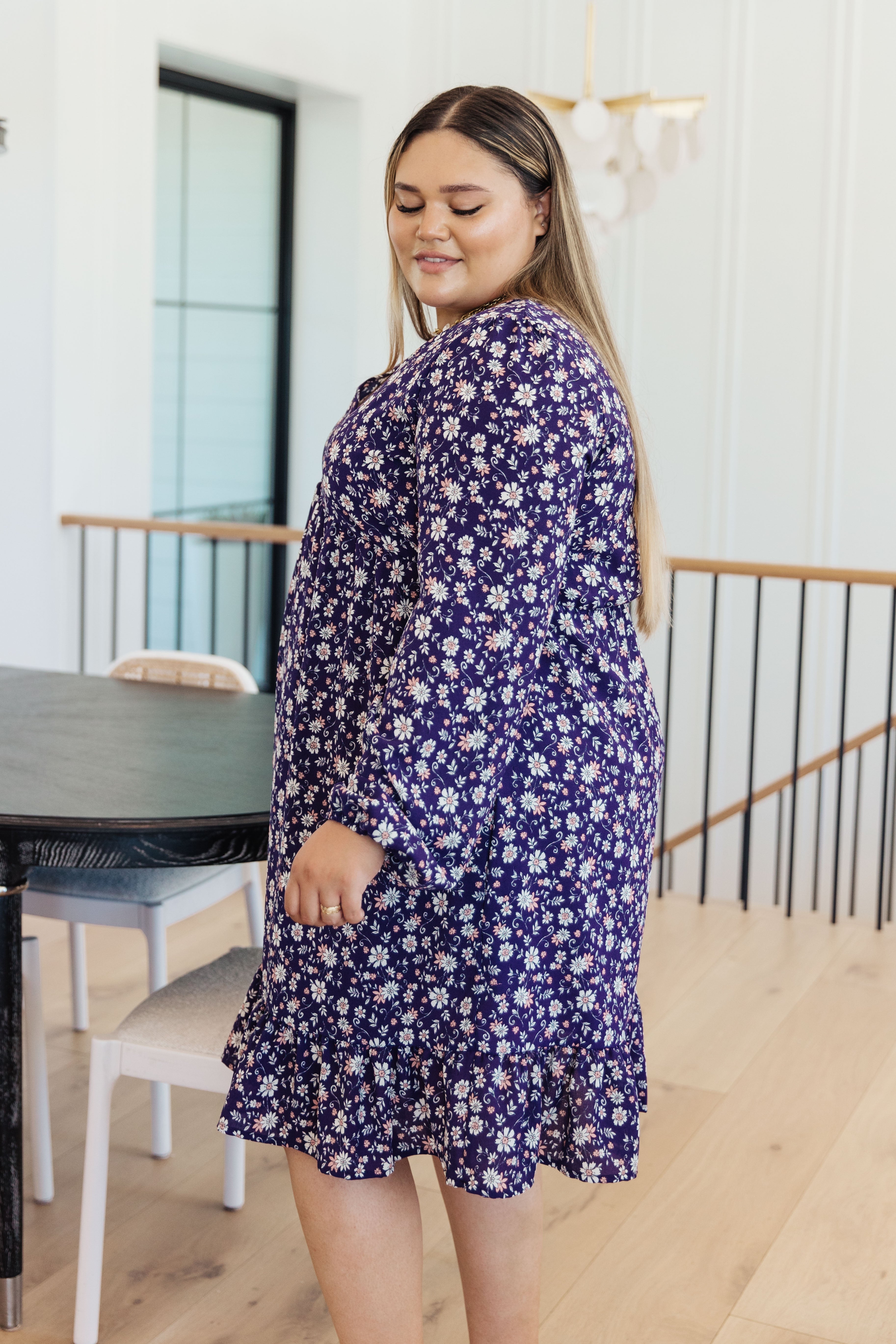 Hemish Since You’ve Been Gone Floral V-Neck Dress Womens