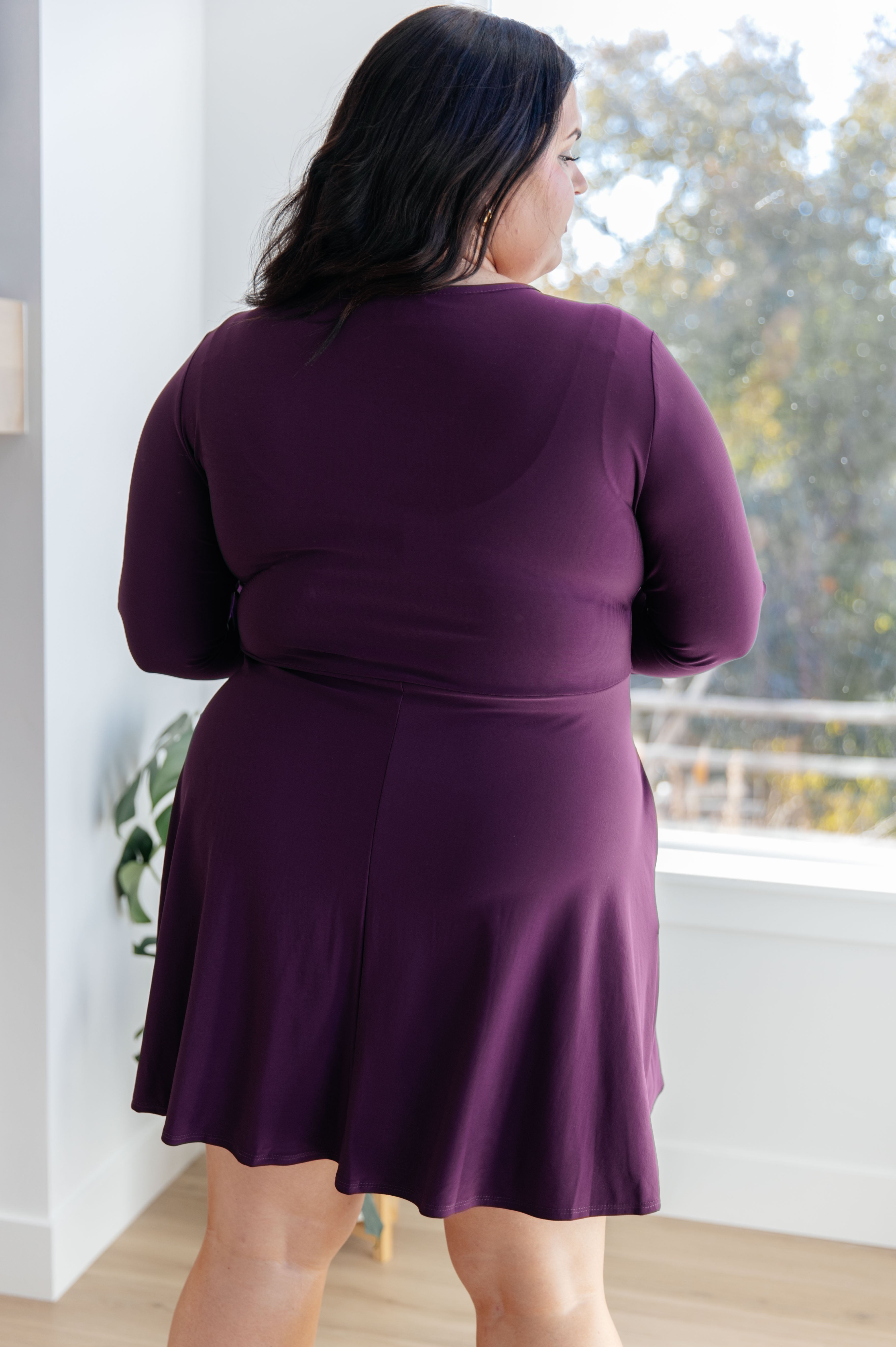 White Birch Solution to Everything Long Sleeve Skort Dress Dresses