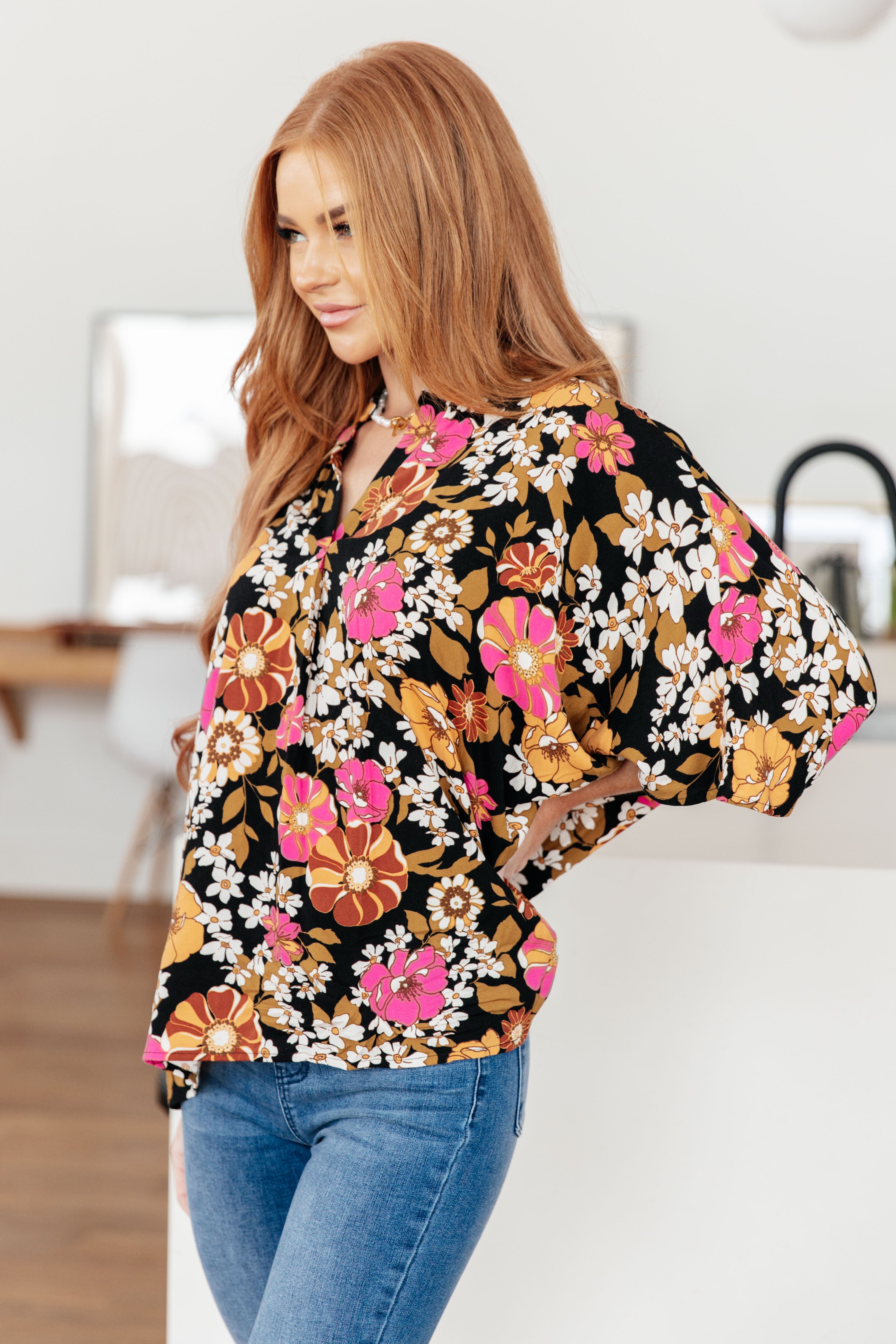 Andree By Unit Take Another Chance Floral Print Top Shirts & Tops