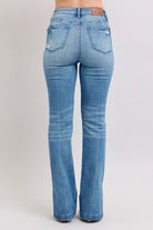 Judy Blue High Wasited Tummy Control Vintage Wash Side Slit Slim Boot Jeans