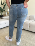 Judy Blue High Waist Cuff Hem Skinny Jeans Trendsi