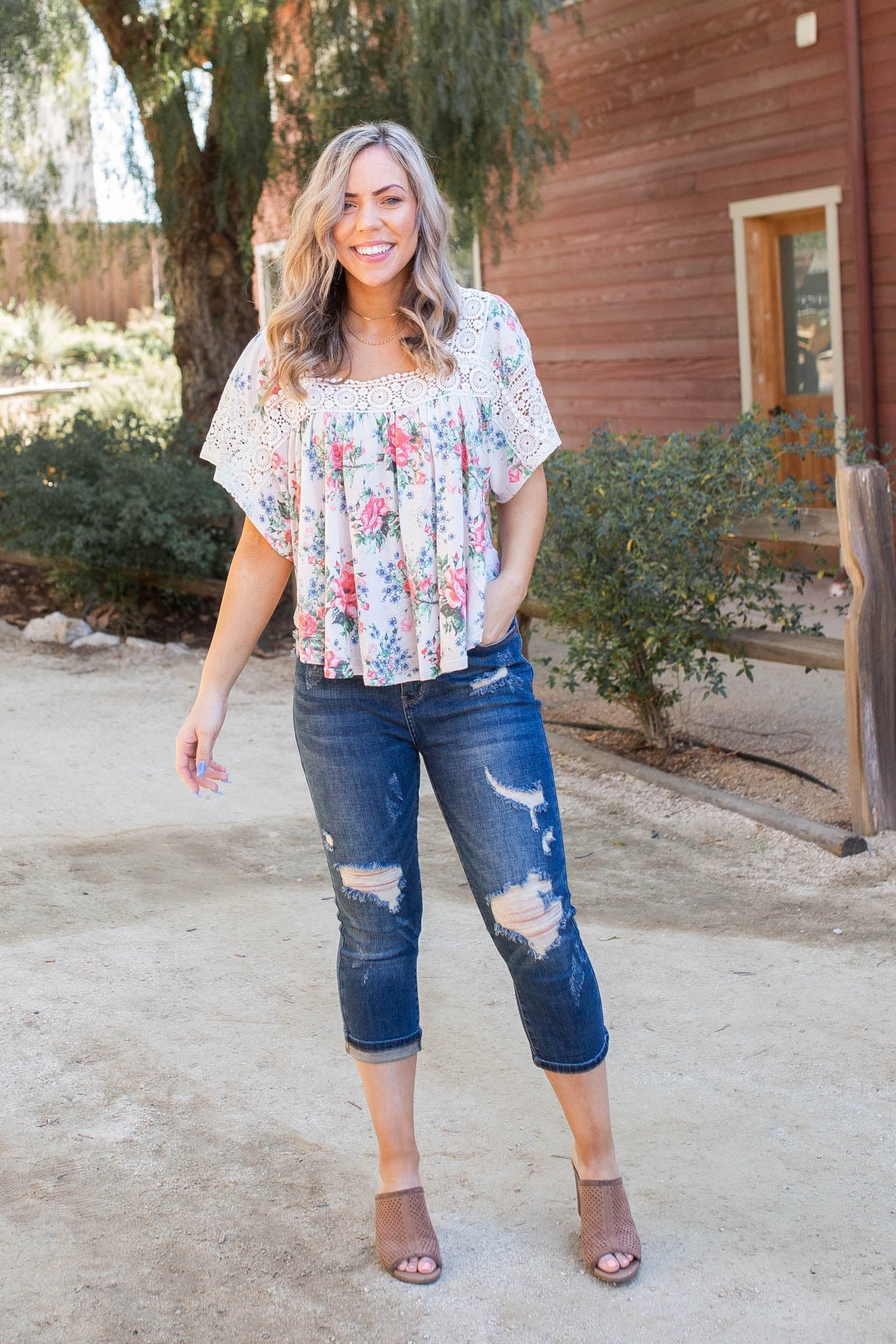 Simply Gorgeous Lace Trim Top SPRINGINTOSPRING