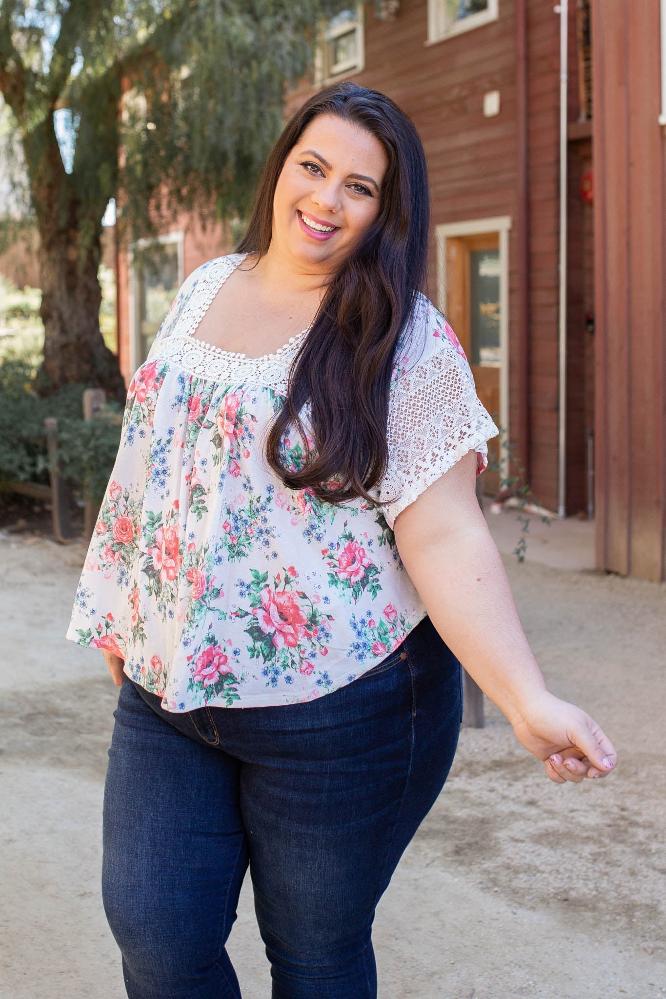 Simply Gorgeous Lace Trim Top SPRINGINTOSPRING