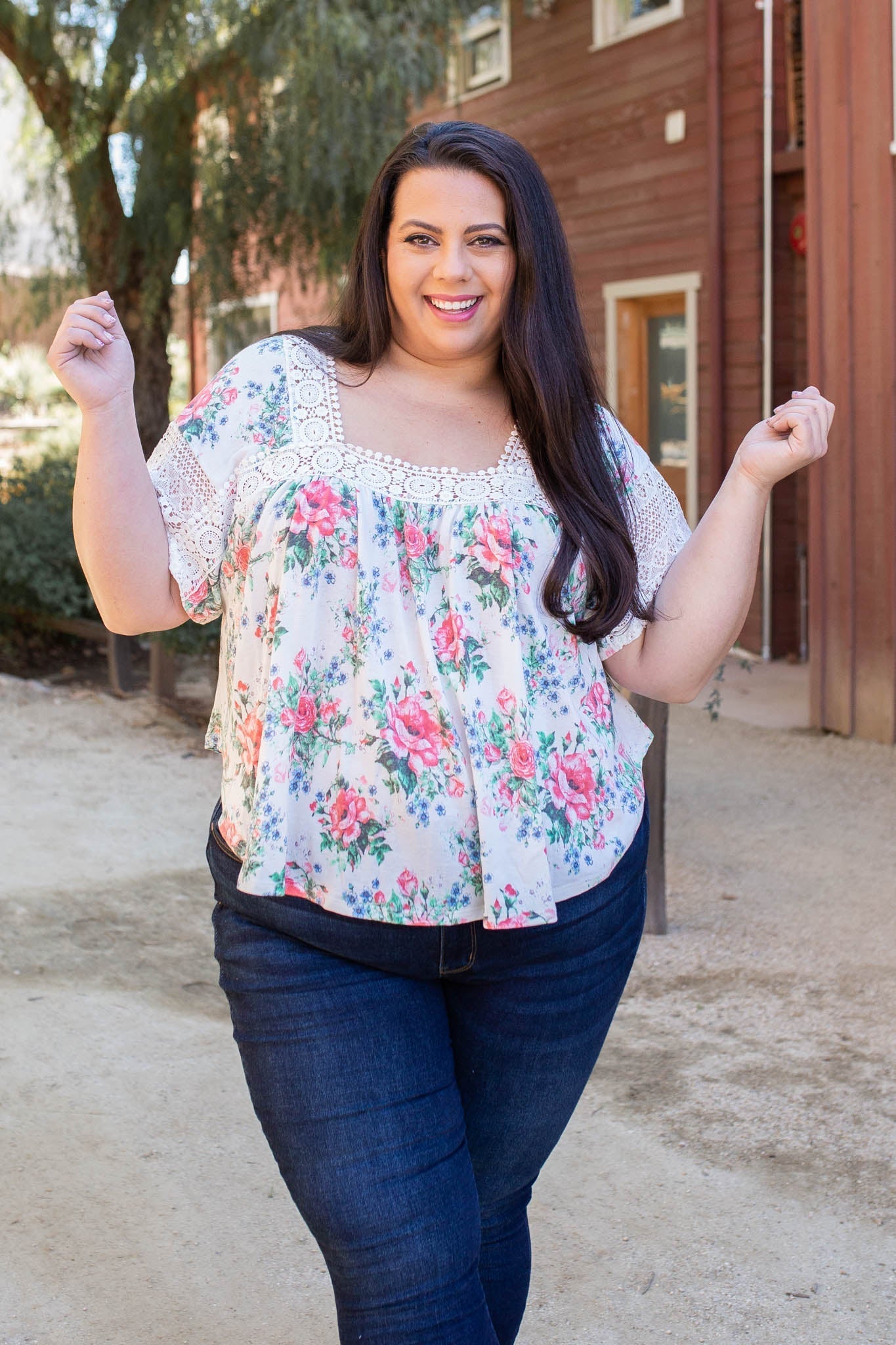 Simply Gorgeous Lace Trim Top SPRINGINTOSPRING