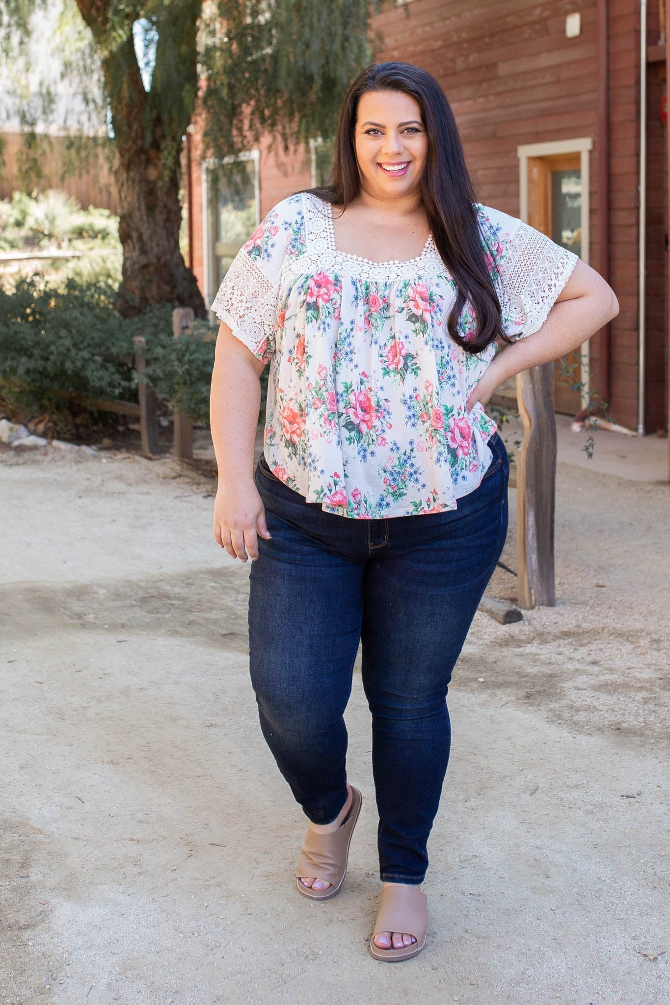 Simply Gorgeous Lace Trim Top SPRINGINTOSPRING