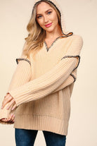 Wrapped in Grace Knit Sweater in Warm Taupe