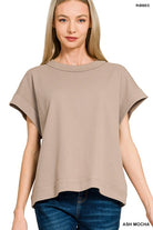 Zenana Black Ribbed Short Sleeve Tee and Pants Set