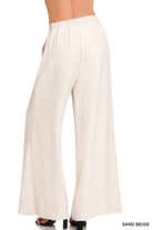 Zenana Relaxed Fit Elastic Waisted Wide Leg Pants