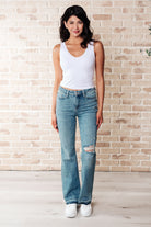 Judy Blue Isla Mid Rise Distressed Released Hem Bootcut Jeans Ave Shops