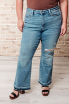 Judy Blue Isla Mid Rise Distressed Released Hem Bootcut Jeans Ave Shops