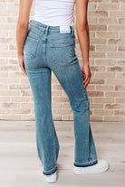 Judy Blue Isla Mid Rise Distressed Released Hem Bootcut Jeans Ave Shops