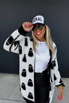 PREORDER: Blakeley Halloween Cloud Cardigan Ghost Reversible Womens