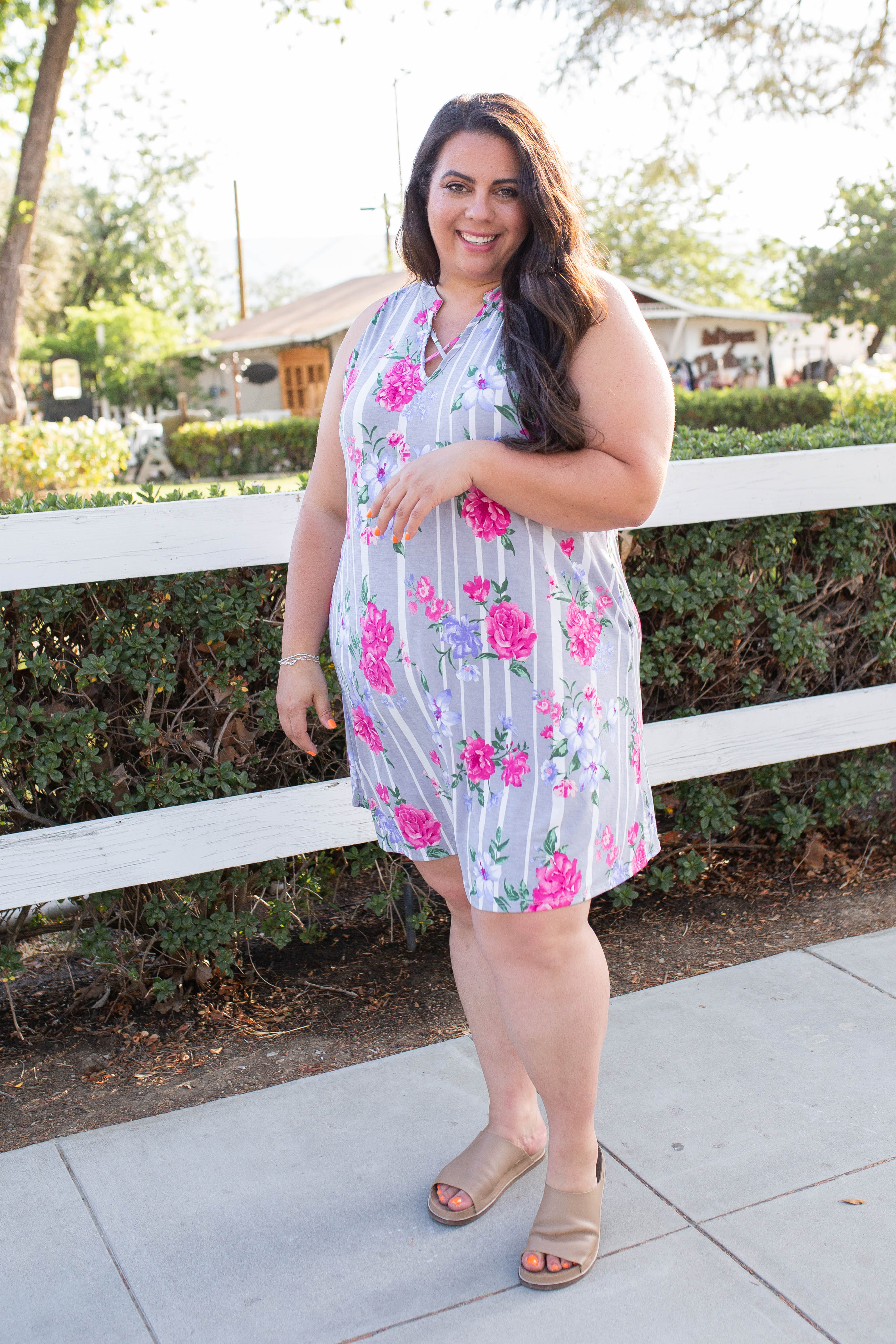 Floral Path Tunic Dress SPRINGINTOSPRING