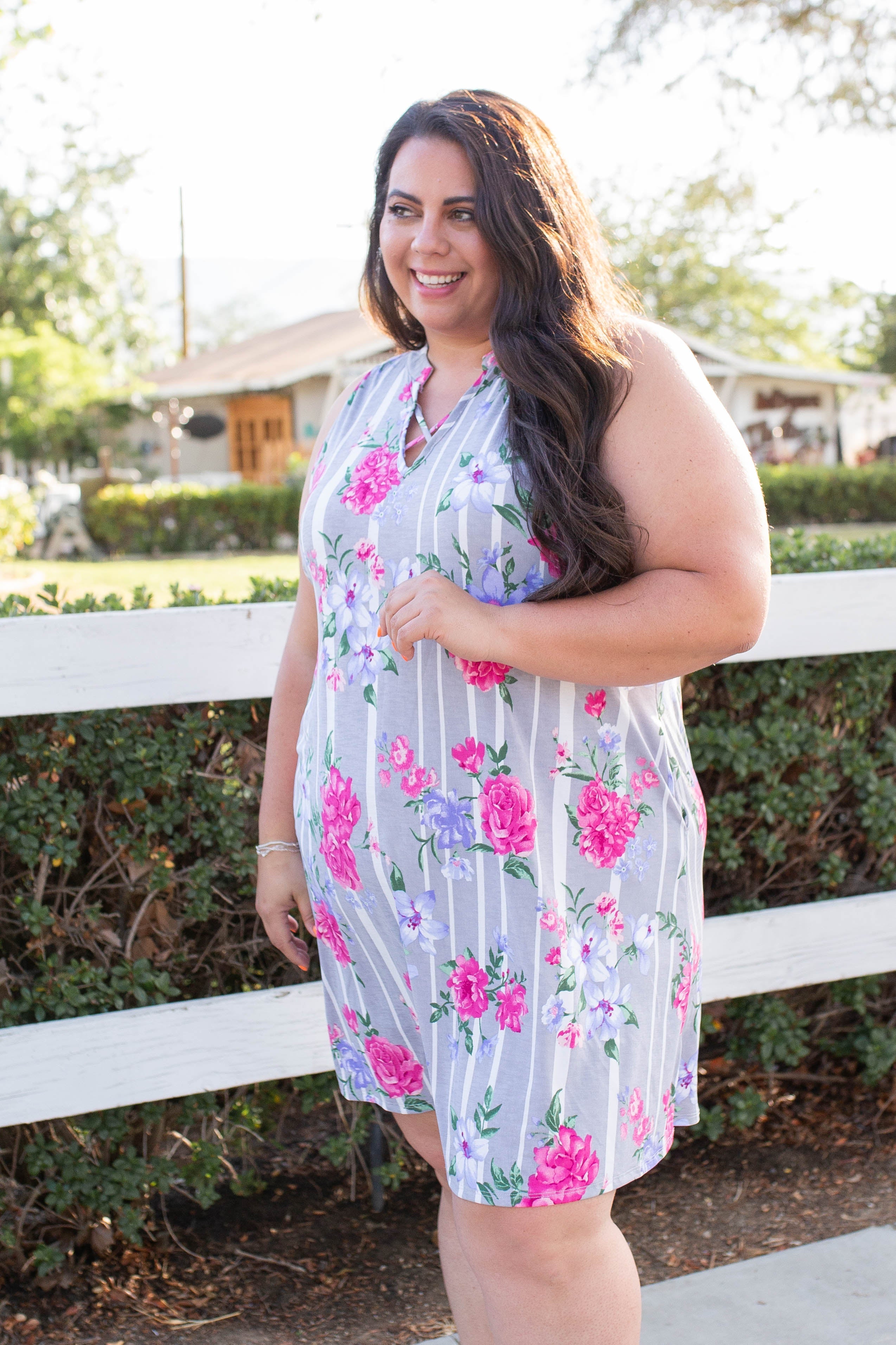 Floral Path Tunic Dress SPRINGINTOSPRING