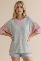 Haptics Cozy Color Block Waffle Knit Top