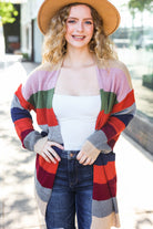 Haptics Multicolor Striped Slouchy Open Cardigan 2024 Blow-Out Sale
