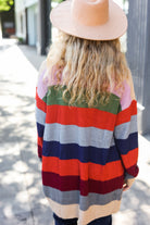 Haptics Multicolor Striped Slouchy Open Cardigan 2024 Blow-Out Sale