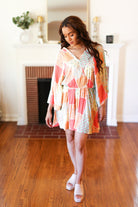 Haptics Multicolor Paisley Patchwork Surplice Romper