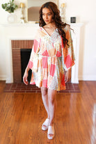 Haptics Multicolor Paisley Patchwork Surplice Romper