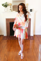 Haptics Multicolor Paisley Patchwork Surplice Romper