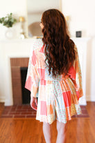Haptics Multicolor Paisley Patchwork Surplice Romper
