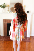 Haptics Multicolor Paisley Patchwork Surplice Romper
