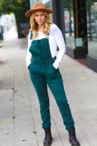 Judy Blue Feeling The Love Teal High Waist Denim Double Cuff Overalls Bloom 2023 Winter Sale