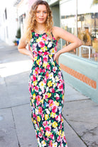 Beeson River Easy Living Navy Floral Sleeveless Maxi Dress Beeson River