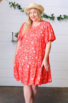 Haptics Coral Floral Button Down Midi Dress Final Sale Haptics