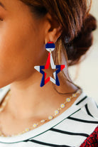 Americana Holiday Star Dangle Earrings ICON