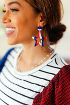Americana Holiday Star Dangle Earrings ICON
